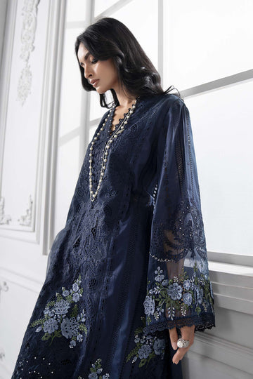 3 Piece Unstitched Embroidered Lawn Suit - D-2504-B
